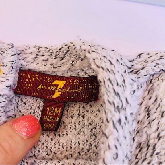 7 For All Mankind Girls White Black Sweater Top - Picture 3 of 7